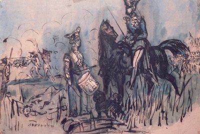 Russian troops at the Battle of Inkerman, 5th November, 1854 by Constantin Guys